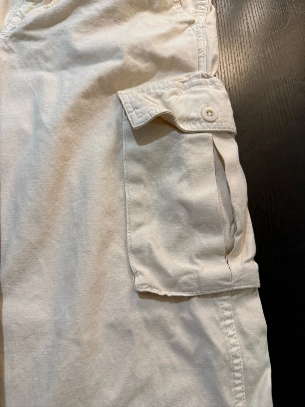 Madewell Low-Slung Straight Cargo Pants Size 24 French Vanilla Cream Utility